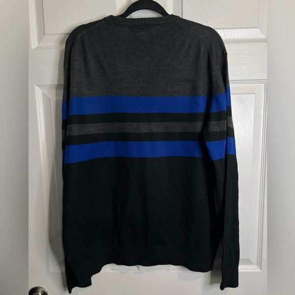 U. S. Polo Association Men’s Sweater - Gray/Black/Blue - XL - Picture 2 of 5